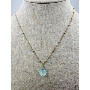 Anna Balkan 14k Gold Filled Chalcedony Charm Necklace 18”